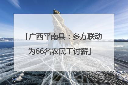 广西平南县：多方联动为66名农民工讨薪