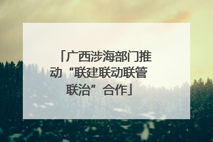 广西涉海部门推动“联建联动联管联治”合作