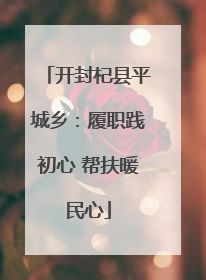 开封杞县平城乡：履职践初心 帮扶暖民心