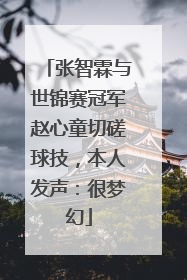 张智霖与世锦赛冠军赵心童切磋球技，本人发声：很梦幻