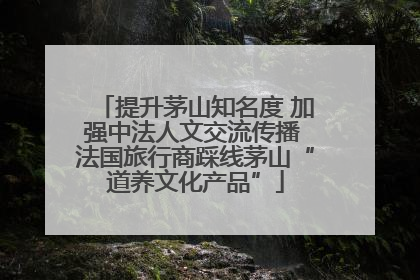 提升茅山知名度 加强中法人文交流传播 法国旅行商踩线茅山“道养文化产品”