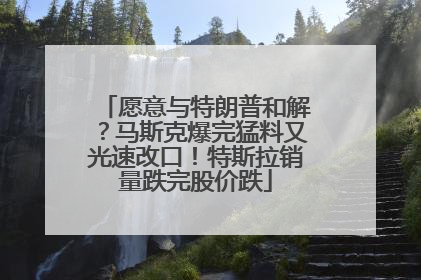 愿意与特朗普和解?马斯克爆完猛料又光速改口!特斯拉销量跌完股价跌