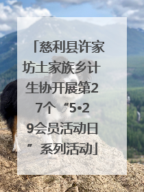 慈利县许家坊土家族乡计生协开展第27个“5•29会员活动日”系列活动