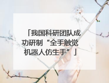 我国科研团队成功研制“全手触觉机器人仿生手”