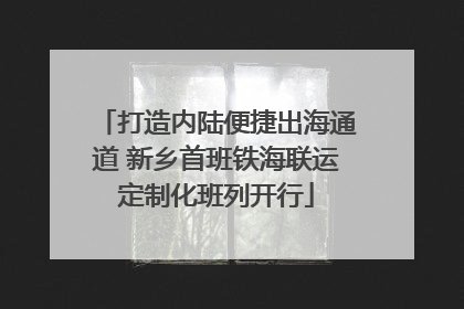 打造内陆便捷出海通道 新乡首班铁海联运定制化班列开行
