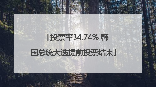 投票率34.74% 韩国总统大选提前投票结束