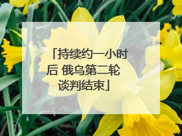 持续约一小时后 俄乌第二轮谈判结束