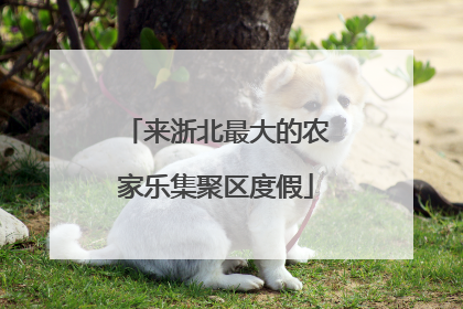来浙北最大的农家乐集聚区度假