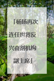 杨扬再次连任世界反兴奋剂机构副主席