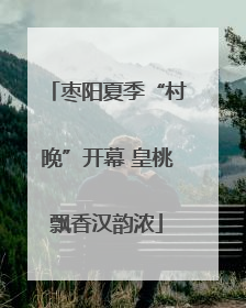 枣阳夏季“村晚”开幕 皇桃飘香汉韵浓