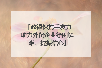 政银保携手发力 助力外贸企业纾困解难、提振信心