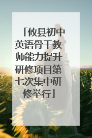 攸县初中英语骨干教师能力提升研修项目第七次集中研修举行
