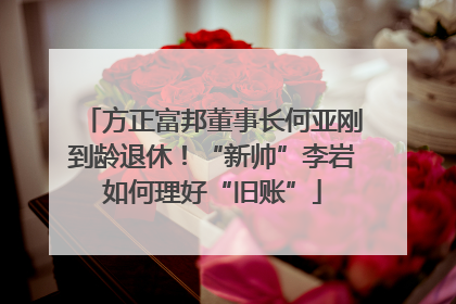 方正富邦董事长何亚刚到龄退休！“新帅”李岩如何理好“旧账”