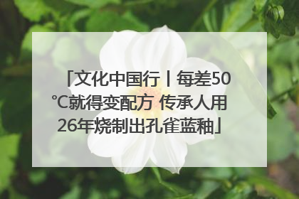 文化中国行丨每差50℃就得变配方 传承人用26年烧制出孔雀蓝釉