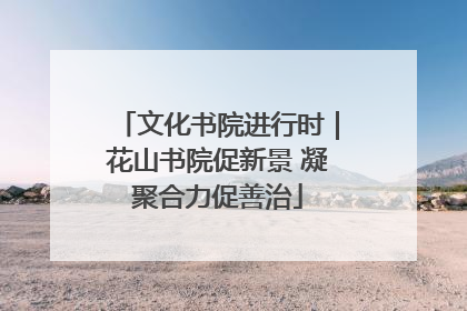 文化书院进行时｜花山书院促新景 凝聚合力促善治
