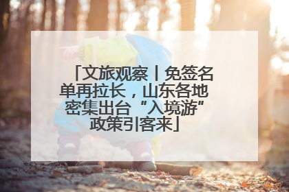 文旅观察丨免签名单再拉长，山东各地密集出台“入境游”政策引客来