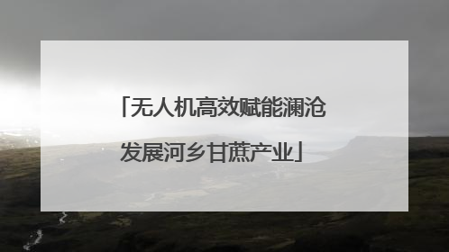无人机高效赋能澜沧发展河乡甘蔗产业