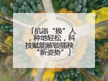 机器“换”人，种地轻松，科技赋能解锁插秧“新姿势”