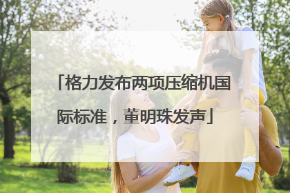 格力发布两项压缩机国际标准，董明珠发声