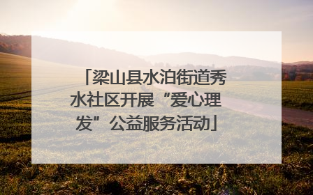 梁山县水泊街道秀水社区开展“爱心理发”公益服务活动