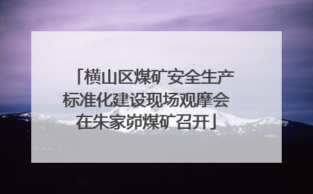 横山区煤矿安全生产标准化建设现场观摩会在朱家峁煤矿召开