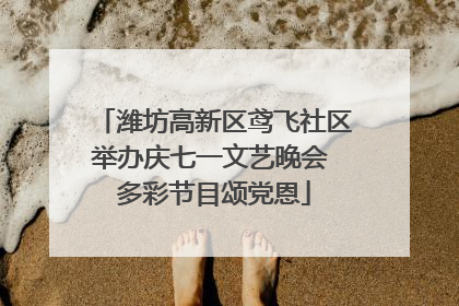 潍坊高新区鸢飞社区举办庆七一文艺晚会 多彩节目颂党恩