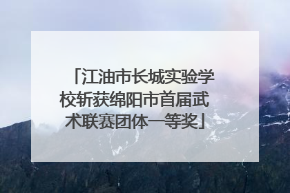江油市长城实验学校斩获绵阳市首届武术联赛团体一等奖