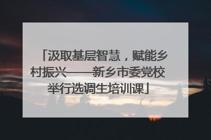 汲取基层智慧，赋能乡村振兴——新乡市委党校举行选调生培训课