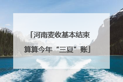 河南麦收基本结束 算算今年“三夏”账