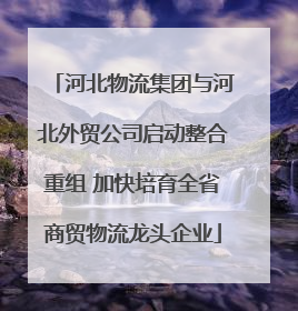 河北物流集团与河北外贸公司启动整合重组 加快培育全省商贸物流龙头企业