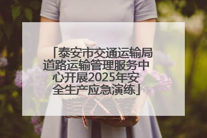 泰安市交通运输局道路运输管理服务中心开展2025年安全生产应急演练