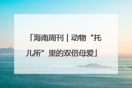 海南周刊｜动物“托儿所”里的双倍母爱