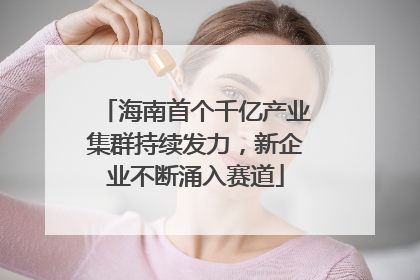 海南首个千亿产业集群持续发力，新企业不断涌入赛道