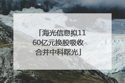海光信息拟1160亿元换股吸收合并中科曙光