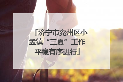 济宁市兖州区小孟镇“三夏”工作平稳有序进行