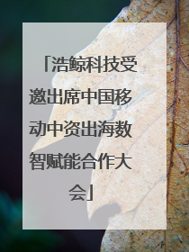 浩鲸科技受邀出席中国移动中资出海数智赋能合作大会