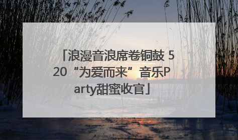 浪漫音浪席卷铜鼓 520“为爱而来”音乐Party甜蜜收官