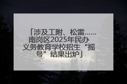 涉及工附、松雷……南岗区2025年民办义务教育学校招生“摇号”结果出炉