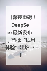 深夜重磅！DeepSeek最新发布，首批“试用体验”出炉→