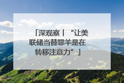 深观察丨“让美联储当替罪羊是在转移注意力”