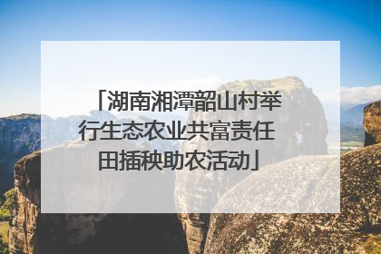 湖南湘潭韶山村举行生态农业共富责任田插秧助农活动