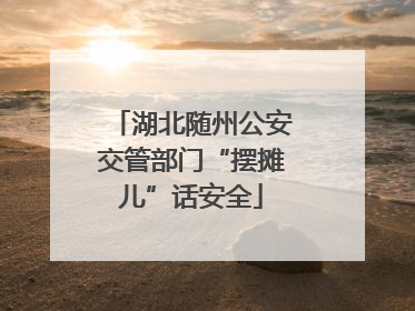 湖北随州公安交管部门“摆摊儿”话安全