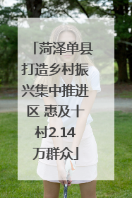 菏泽单县打造乡村振兴集中推进区 惠及十村2.14万群众