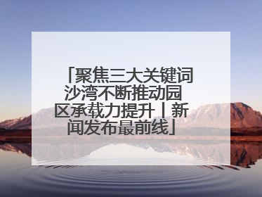 聚焦三大关键词 沙湾不断推动园区承载力提升丨新闻发布最前线