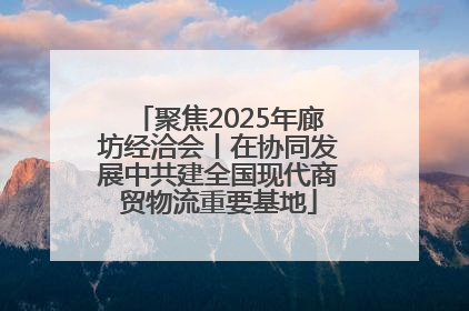 聚焦2025年廊坊经洽会丨在协同发展中共建全国现代商贸物流重要基地