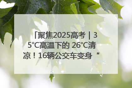 聚焦2025高考｜35℃高温下的 26℃清凉！16辆公交车变身“助考驿站”为高考护航