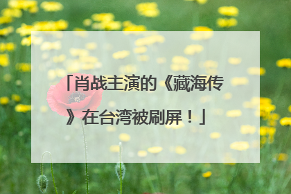 肖战主演的《藏海传》在台湾被刷屏！