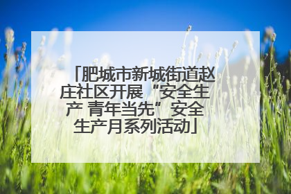 肥城市新城街道赵庄社区开展“安全生产 青年当先”安全生产月系列活动