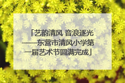 艺韵清风 音浪逐光——东营市清风小学第一届艺术节圆满完成