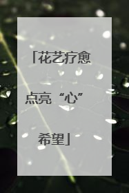 花艺疗愈点亮“心”希望